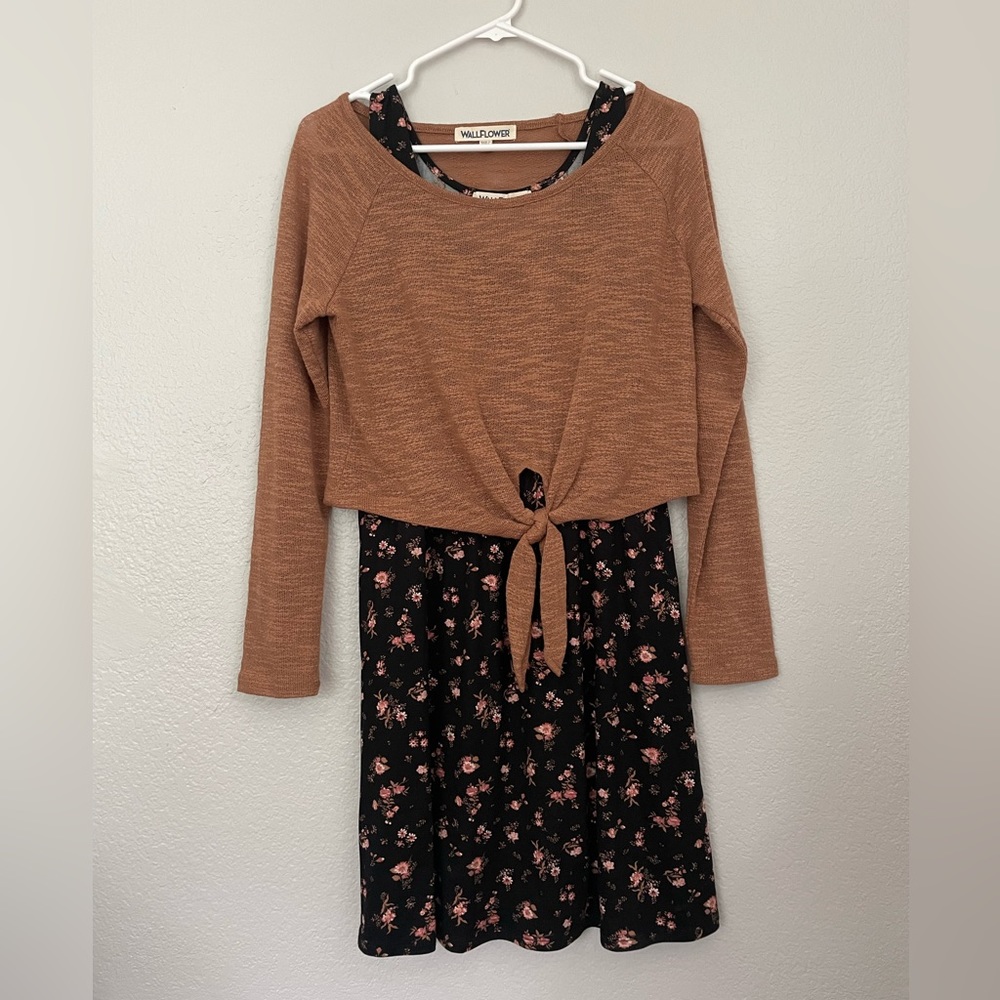 Wallflower dress with sweater